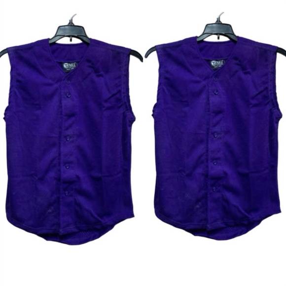 NEW TAG TEAM unisex 2 new adult button down sports mesh jersey uniform tank tops - Picture 1 of 1
